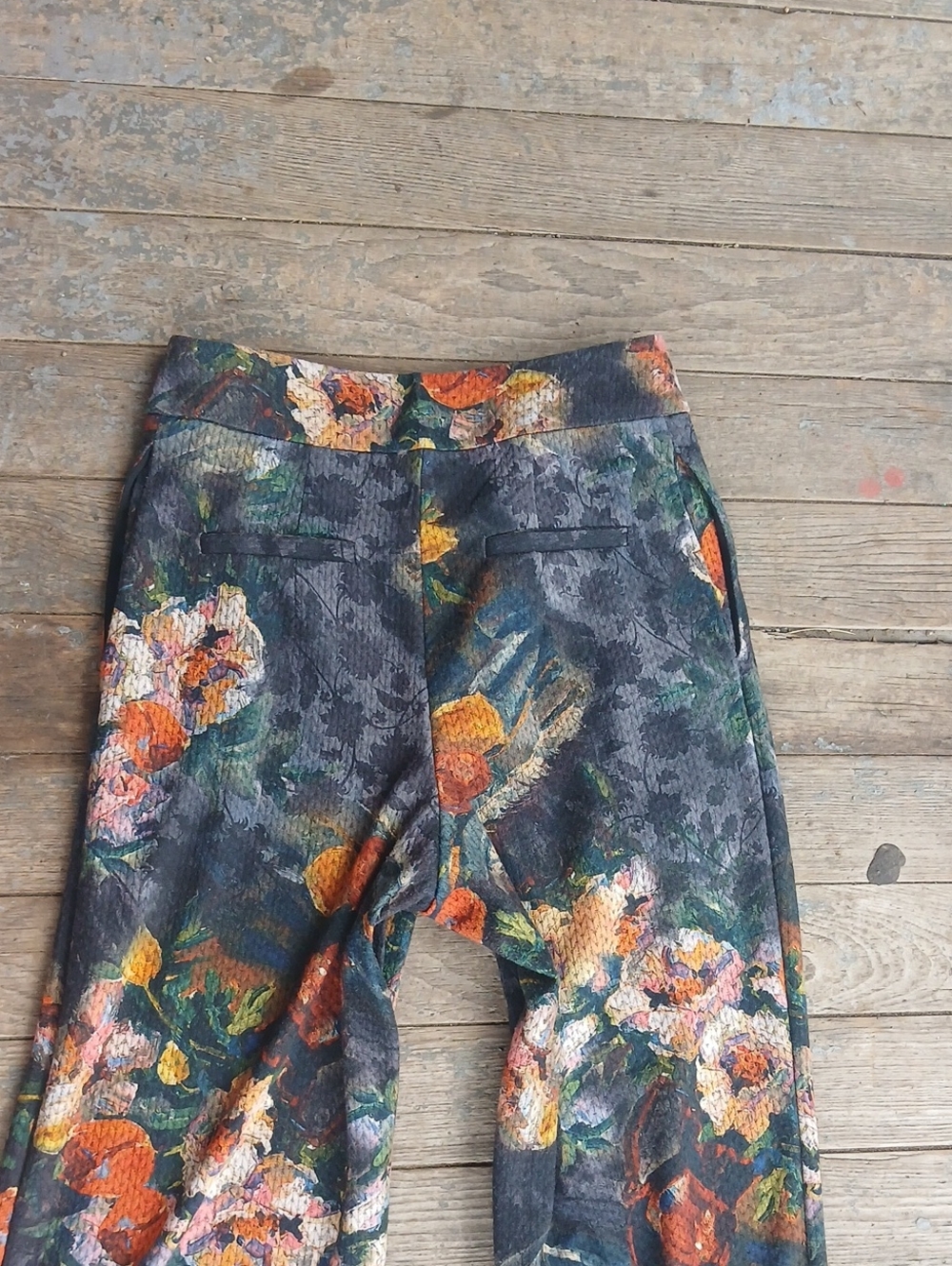 Anthropolgie Eva Franco "Simone" Retro 90s Style Floral Mesh Dark Size XS - Picture 5 of 5